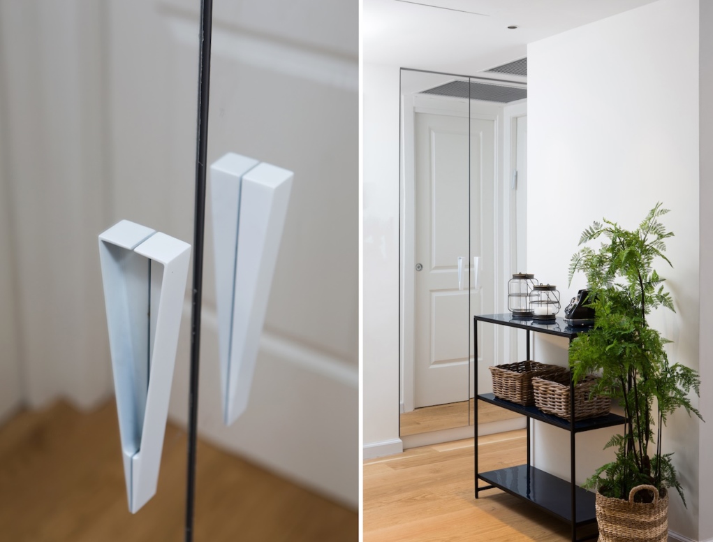 לוח מראה וידיות לארון