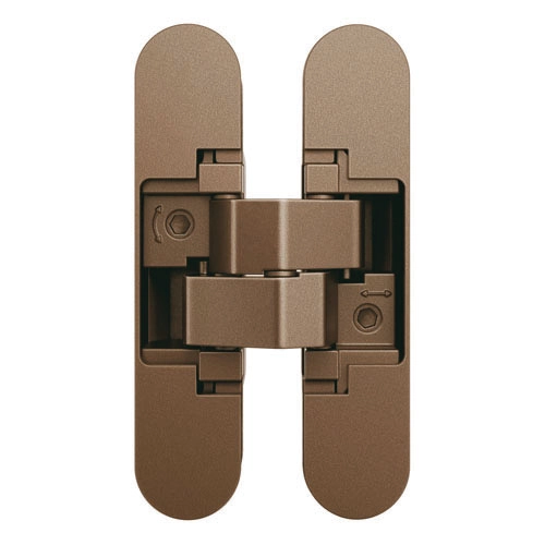 ציר סמוי מתכוונן מרכזי 60קג לזוג דלת 38-45ממ ברונזה עתיק