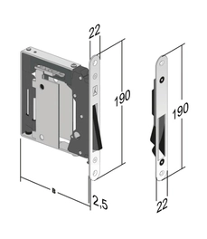 מנעול passage 938 B-NO-HA+נגדי G992, כרום מט