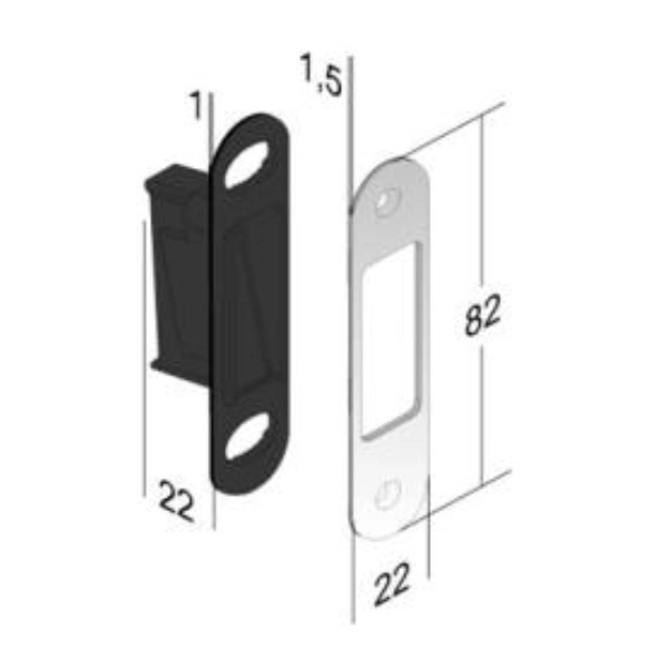 נגדי למנעול מגנטי B40 דגם GS90\80 ברונזה 82X22ממ