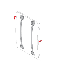 מיישר דלת דו כיווני 5 זוג באריזה
