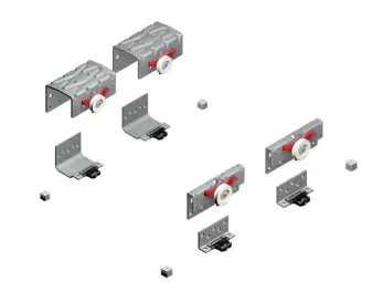 סט גלגלים ל-2 דלת 33 ממ הזזה למערכת PS48