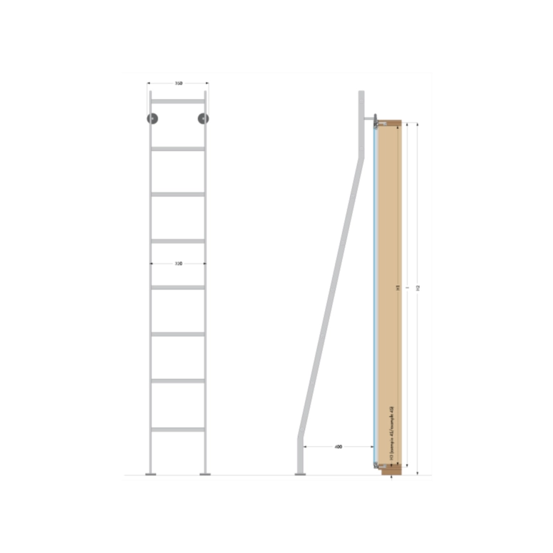 מערכת מסילה לסולם + אביזרים