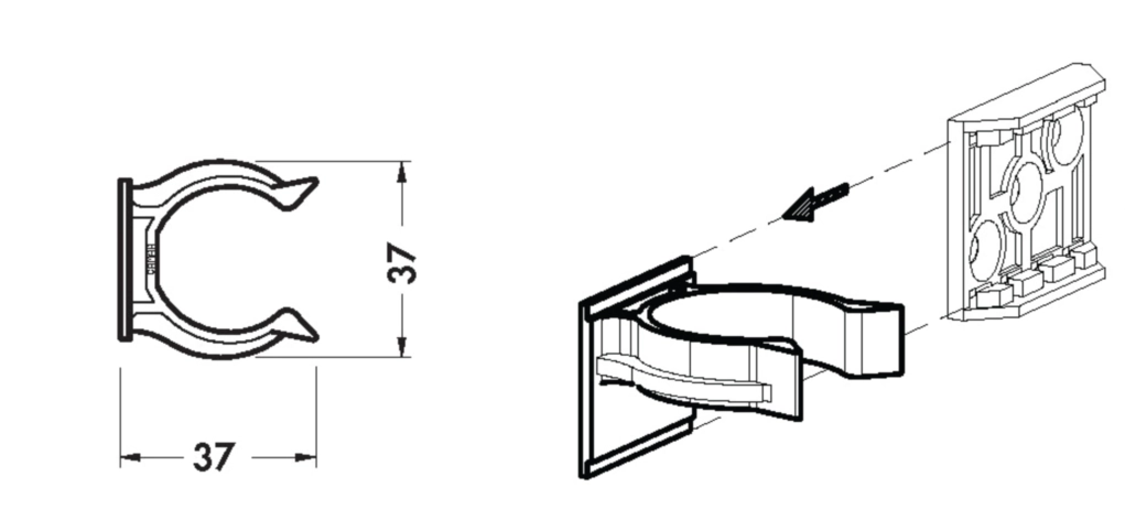 תופסן מפלסט ק לאומגה חיבור בורג