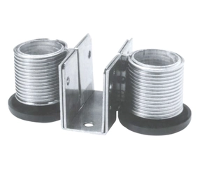 רגלית כוונון מתכתית כפולה שחורה ללוח 22ממ