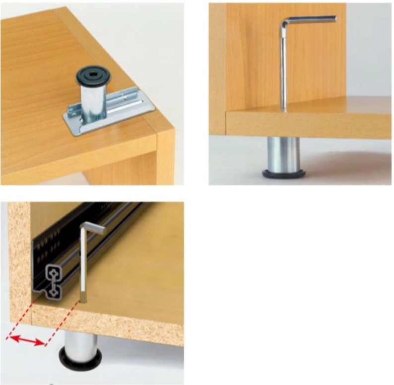 רגלית כוונון מתכתית עם הרחקה גובה 100ממ