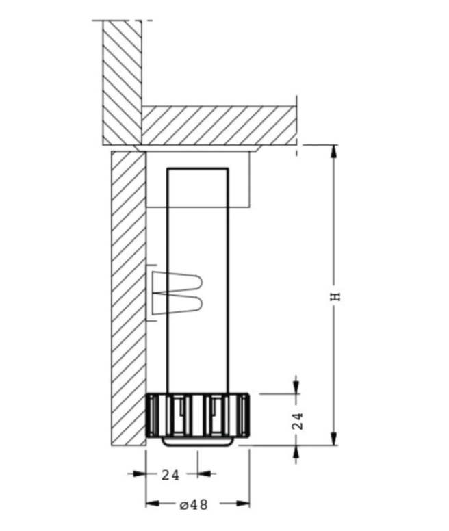 רגלית 20סמ מתכת