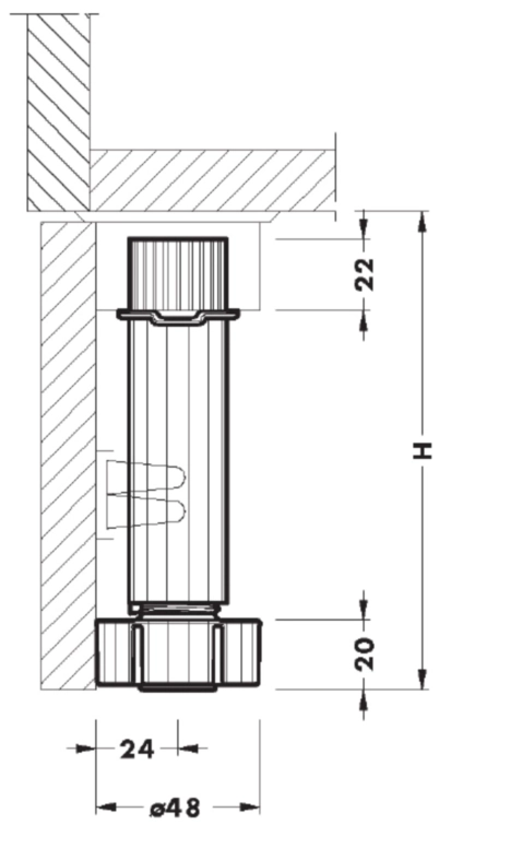 רגלית פלסטיק 8סמ חדשה