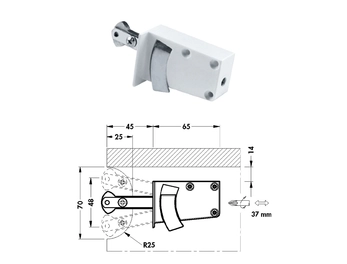 מתלה לארון תחתון ימני