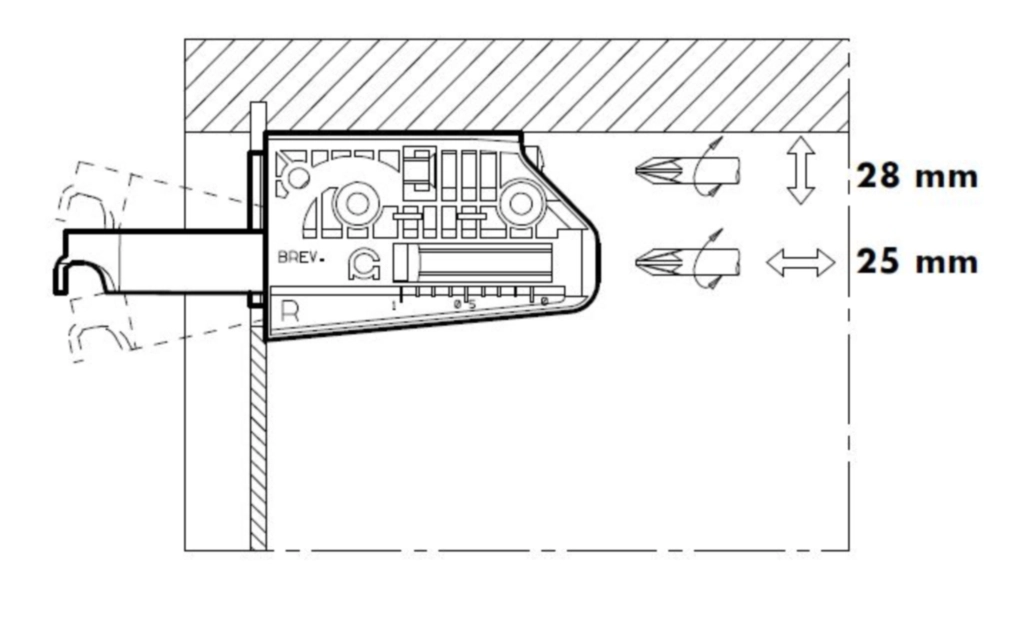 מתלה 806 ליח עליונה גלוי פלסטיק חיבור בלחיצה שמאל