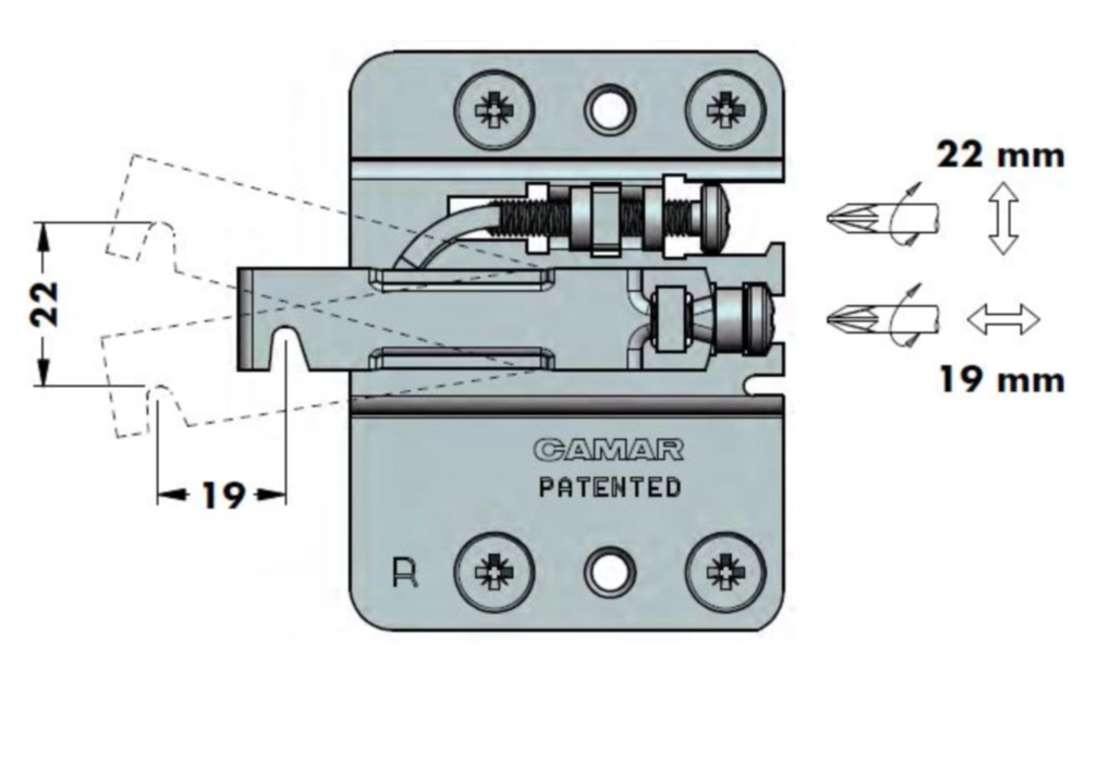 מתלה 807 ליח עליונה ותחתונה גלוי מתכת ונעילה ימין
