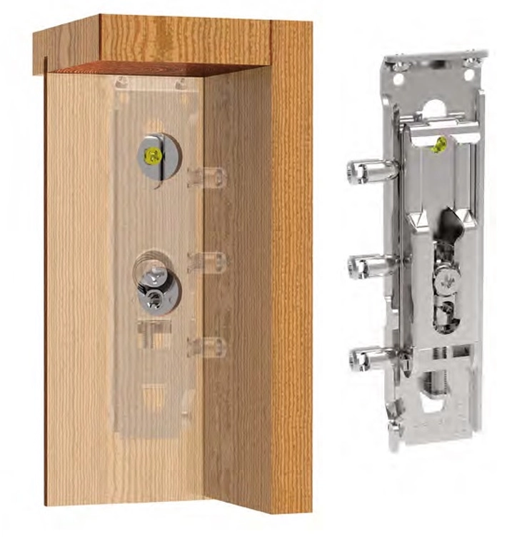 מתלה 817 ליח עליונה סמוי מתכת ונעילה כיוון 3D שמאל (PU100)