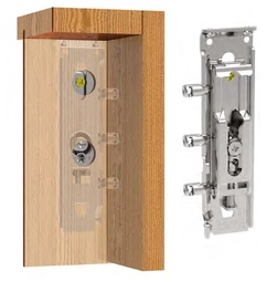 מתלה 817 ליח עליונה סמוי מתכת ונעילה כיוון 3D ימין (PU100)