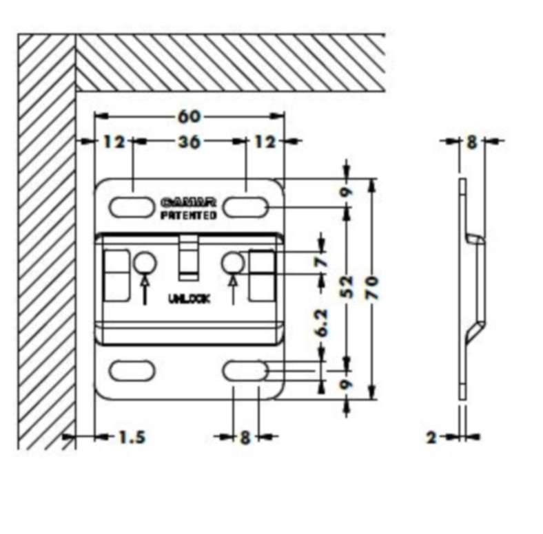 פחית תליה 60X70ממ למתלה 807