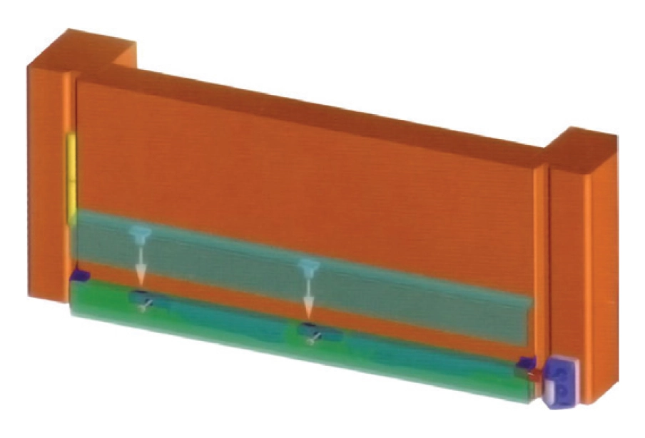 סף סגר להתקנה חיצונית 43סמ