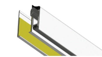 סף סגר לדלת זכוכית להתקנה חיצונית 103סמ
