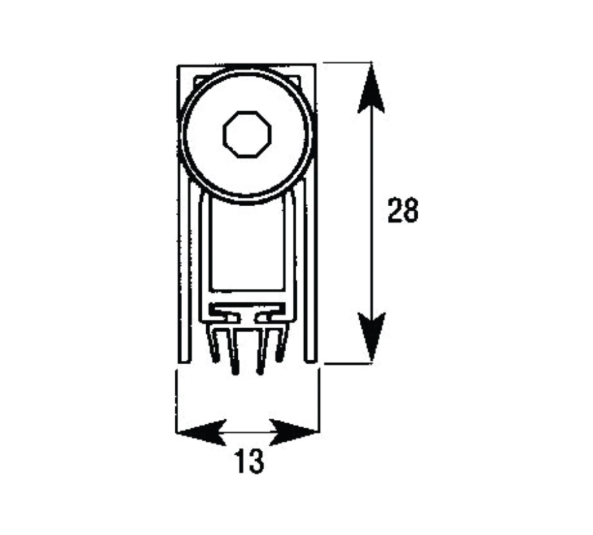 סף סגר ECO להתקנה נסתרת בחריץ 73סמ