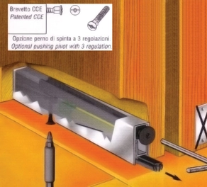 סף סגר ECO להתקנה נסתרת בחריץ 103סמ
