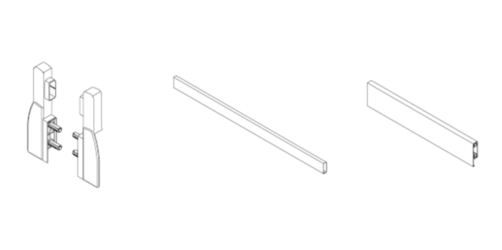 חזית 120סמ דהלקס נמוכה+גלריה לבן + תופסנים לגלרי