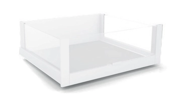 חזית 120סמ נ.פ.סקאלה לזכוכית + תופסנים לבן