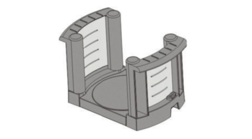 מתקן צלחות מתכוונן להגשה עצמית