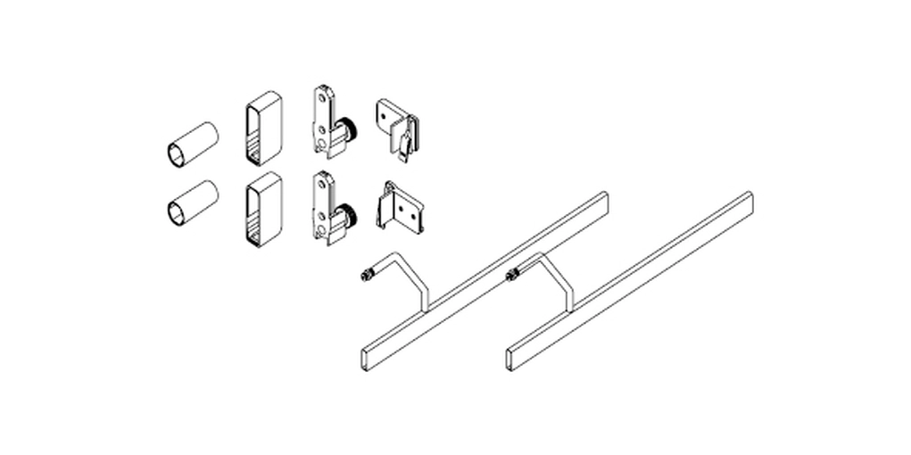 גלריה מלבנית +חיזוק דהלקס ע45 לבן סט