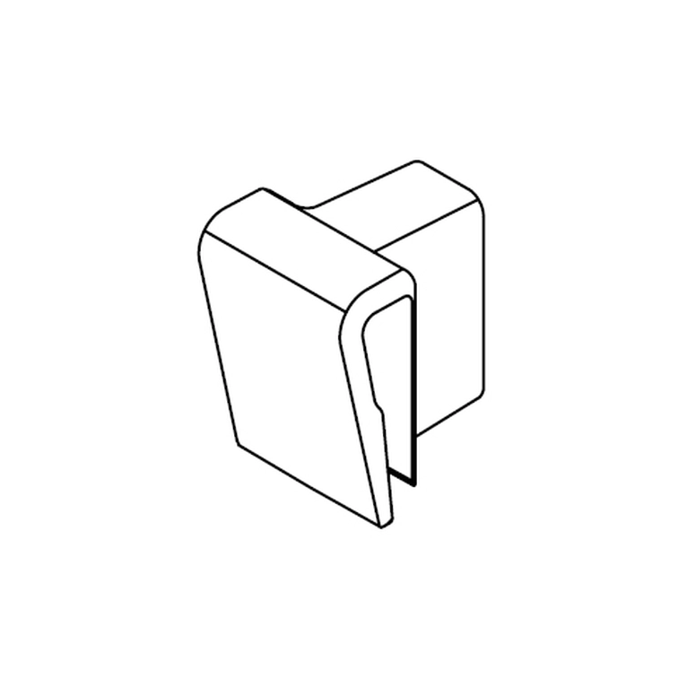 תופסן לזכוכית למוט חלוקה מלבני אפור מטאלי