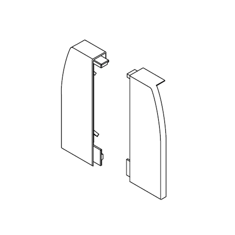 זוג תופסנים לחזית נמוכה נ.פ.דהלקס (תואם קריסטל) אפור מטאלי