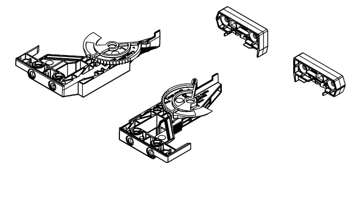 סט תופסנים למסילה דיינה פרו למדף נשלף ללא דופן