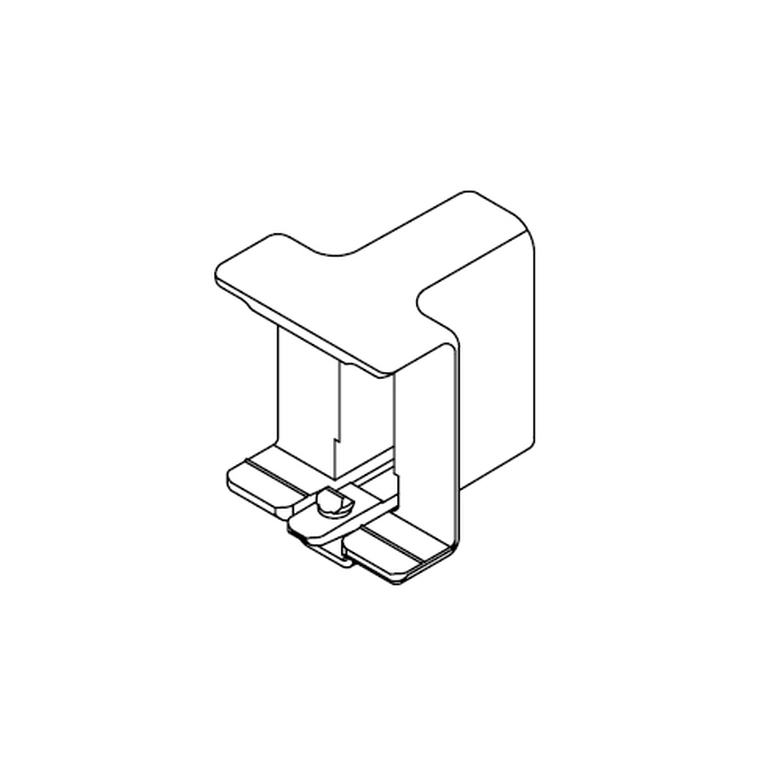 תופסן לגלריה למוט חלוקה מלבני לבן