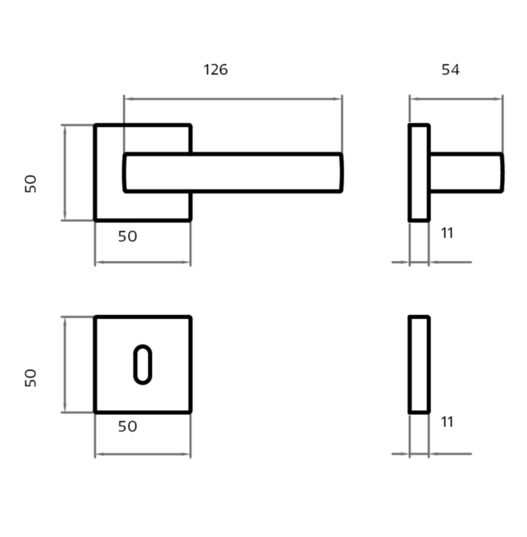 ידית W/C YORK כרום מט