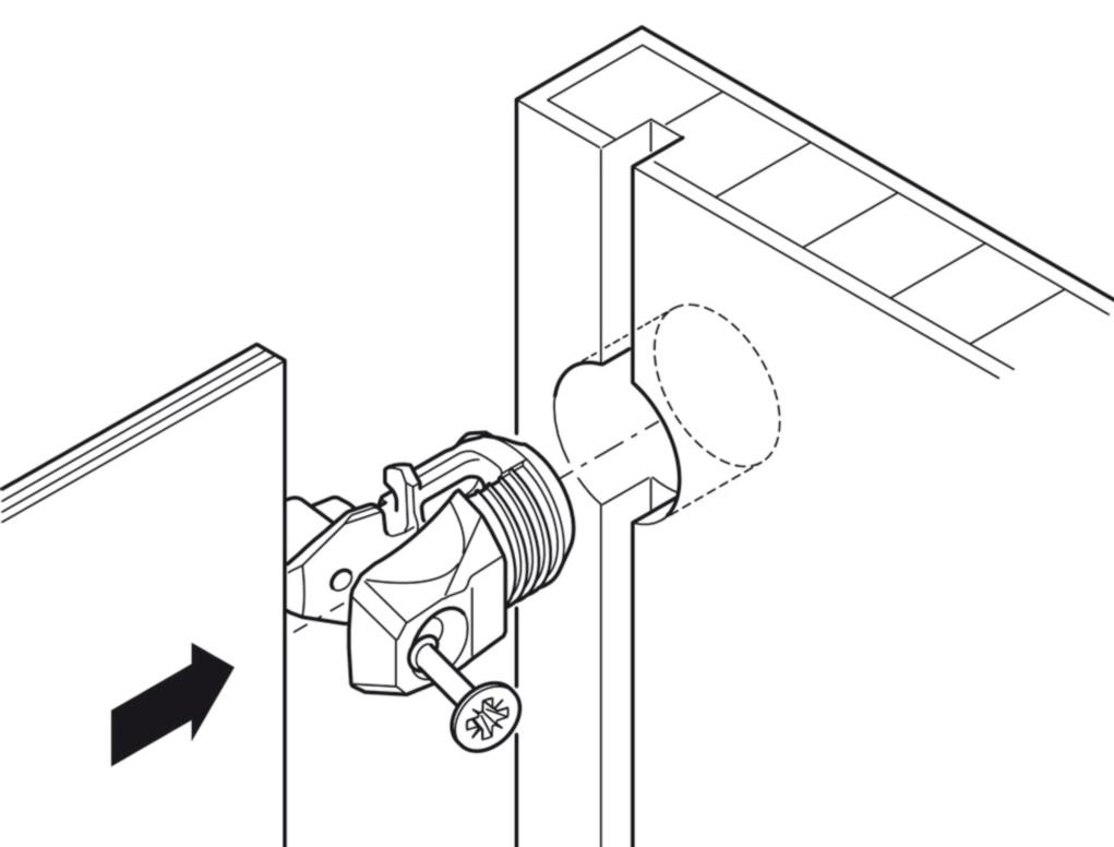 מארז 100 מקבע עם בורג לגב ארון Ixconnect