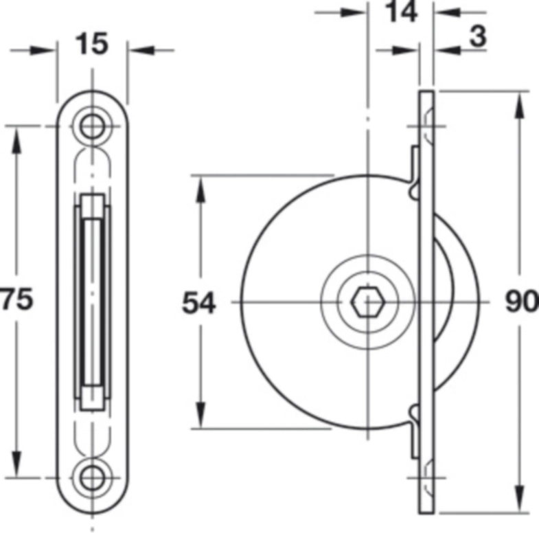 מחבר מנעול בריח מגולבן