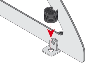 מתאם פלסטיק למחבר לוח 19 ממ בורג שחור