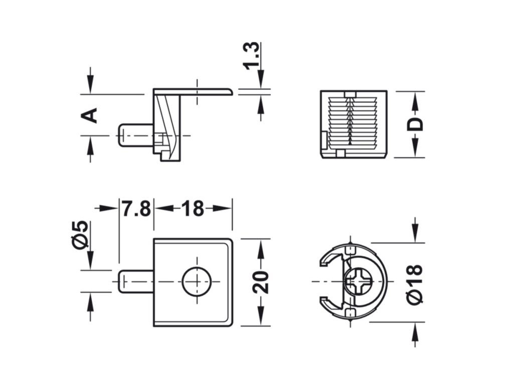 מארז 100 מחבר לוח 29 שחור