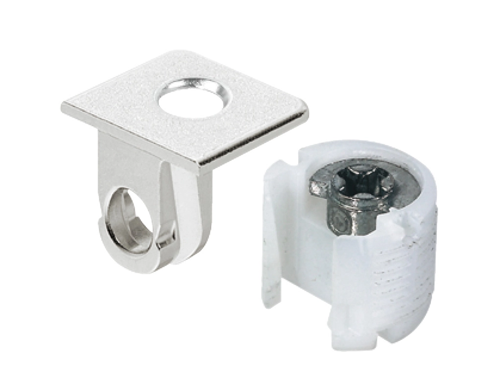 מארז 100 מחבר מדף ללוח 16 קידוח 18 מ"מ ניקל