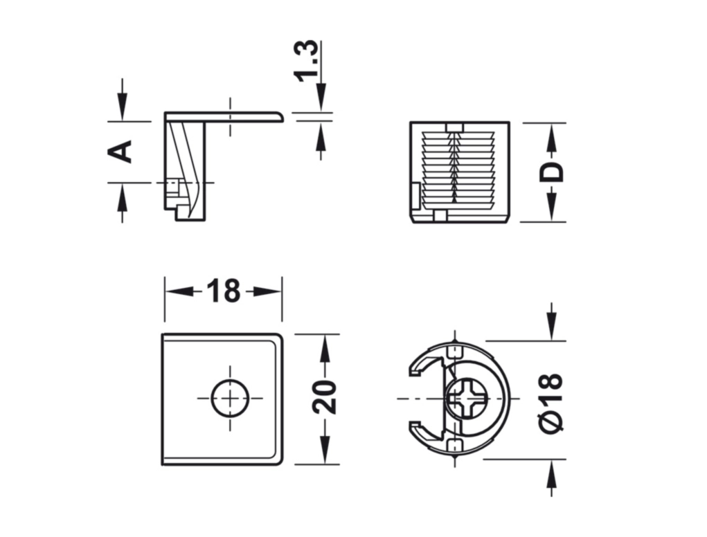 מארז 100 מחבר לוח 29 ניקל
