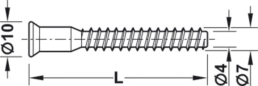 בורג דירקטה קונקטור 7X38ממ אבץ