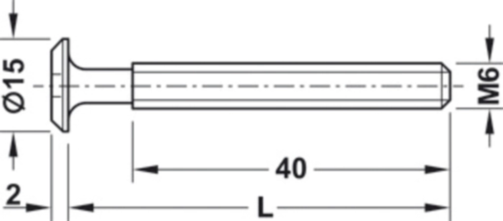 מארז 100 בורג מחבר לצרגה M6X60 ממ ניקל