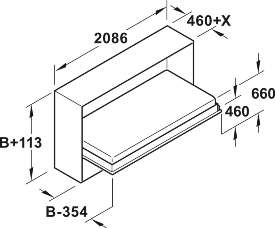 מיטת יחיד לרוחב 900X2000ממ ללא מזרון