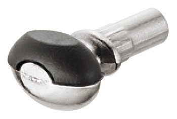 תומך מדף עגול גימור ניקל עם פלסטיק לחור 5ממ למדף עץ/זכוכית