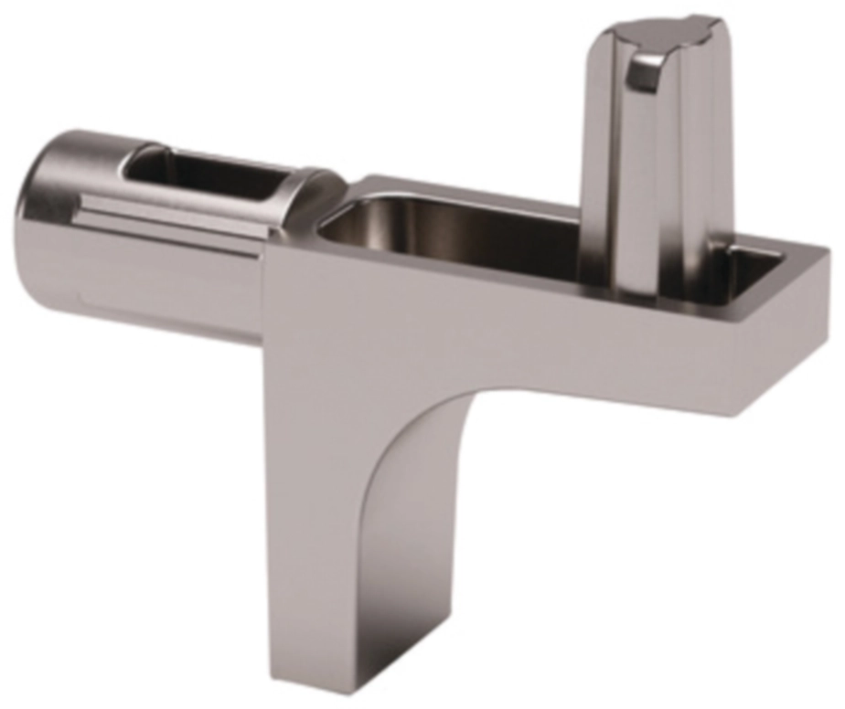 תומך מדף עם פין גימור ניקל לחור 5ממ למדף עץ