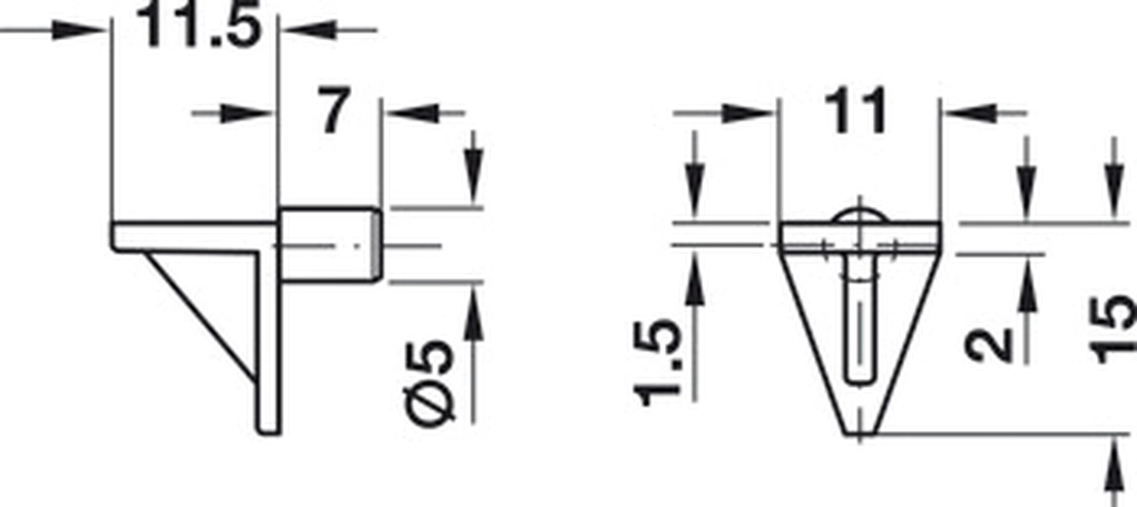 מארז 1000 נושא מדף פלסטיק לבן 5ממ