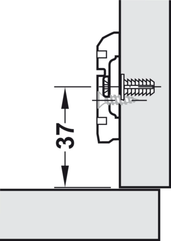 בסיס לציר מיני גובה 0 עם ברגי יורו