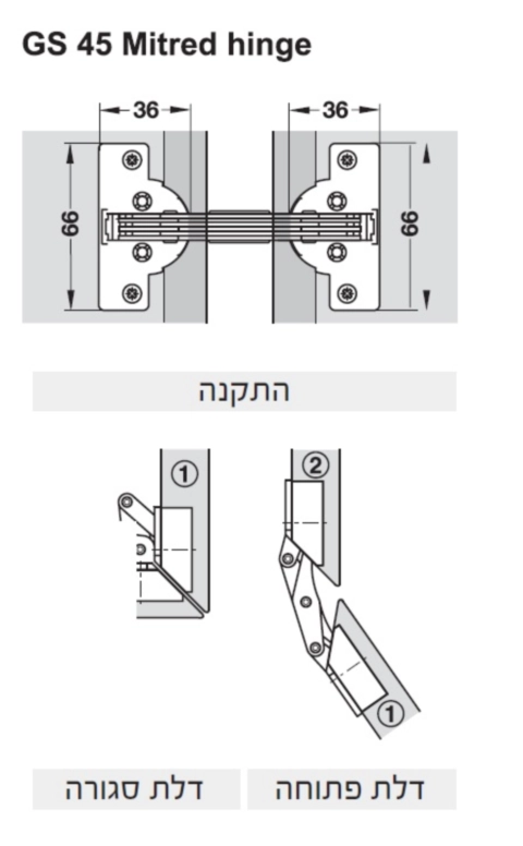 ציר שפה (גרונג) 45 מעלות
