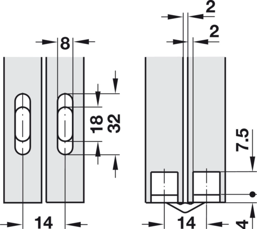 ציר סמוי שחור עובי 12ממ