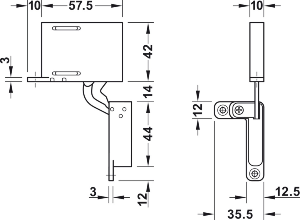 ציר מיוחד לעץ עובי 18-32ממ סגירה רכה ניקל