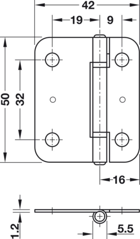 ציר ספר מרכזי 50X42ממ אבץ