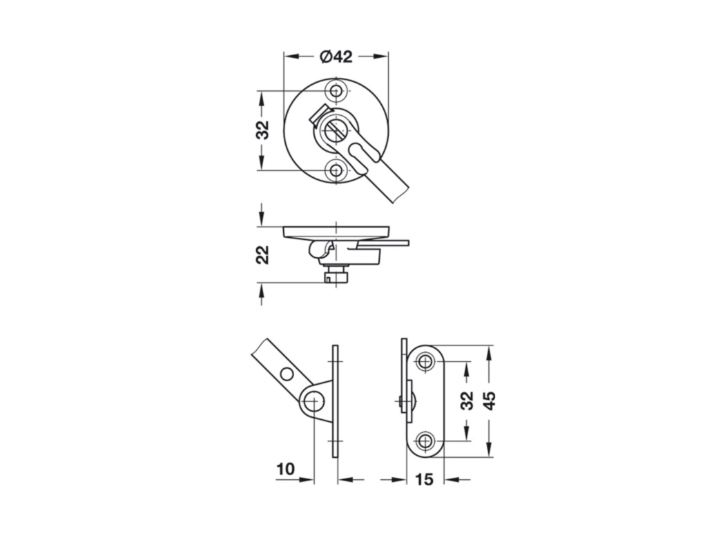 קלפה לדלת יורדת אורך 225 ממ לבן