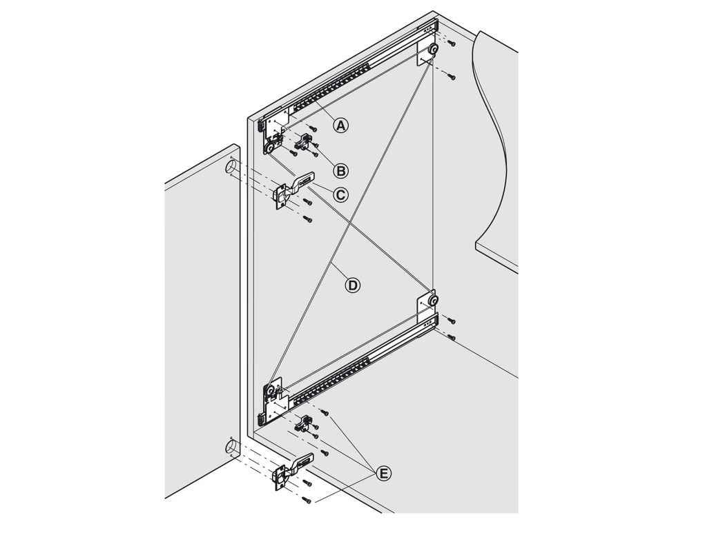 מנגנון פתיחה והכנסה 600ממ סנכרוני SLIDO F